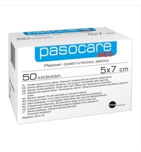 Pasocare Med, plaster opatrunkowy, jałowy, 5 cm x 7 cm, 50 szt.