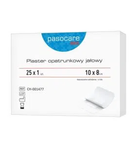 Pasocare Med, plaster opatrunkowy, jałowy, 10 cm x 8 cm, 25 szt.