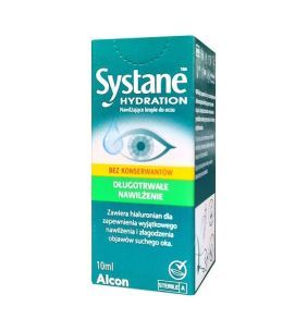 Systane Hydration, nawilżające krople do oczu, 10 ml