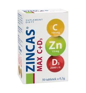 Zincas Max C+D3, tabletki, 50 szt.