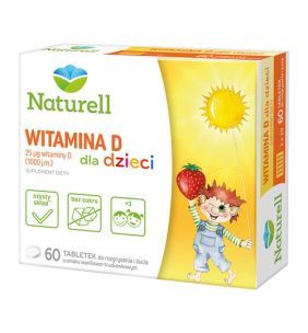 Naturell Witamina D dla dzieci, tabletki, 60 szt.