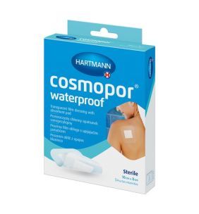 Cosmopor Waterproof, samoprzylepny opatrunek jałowy, 10 x 8 cm, 5 szt.