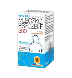 Mleczko pszczele Royal Jelly 300, tabletki, smak pomarańczowy, 45 szt.