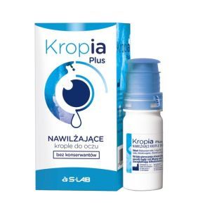 Kropia Plus, nawilżające krople do oczu, bez konserwantów, 10 ml