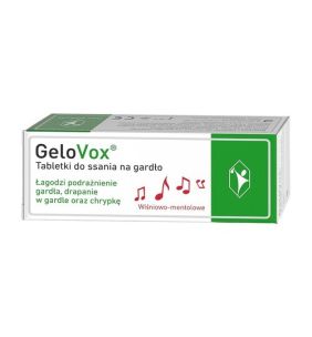 GeloVox, tabletki do ssania na gardło, wiśniowo-mentolowe, 10 szt.