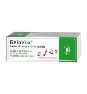 GeloVox, tabletki do ssania na gardło, wiśniowo-mentolowe, 10 szt.