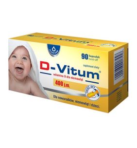 D-Vitum Witamina D dla niemowląt 400 j.m., kapsułki twist-off, 90 szt.