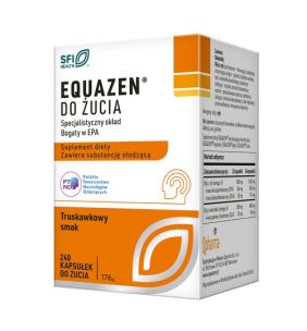 Equazen do żucia, kapsułki do żucia, smak truskawkowy, 240 szt.