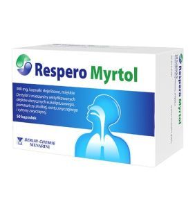 RESPERO MYRTOL, 300 mg, kapsułki dojelitowe, miękkie, 50 sztuk
