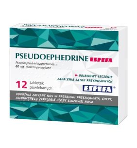 Pseudoephedrine Espefa, 60 mg, tabletki powlekane, 12 szt