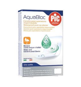 PiC Aquabloc, plastry pooperacyjnye, antybakteryjne, 15 cm x 10 cm, 5 szt.