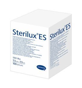 Sterilux ES, kompresy niejałowe, 13-nitkowe, 8 warstwowe, 7,5 cm x 7,5 cm, 100 szt.