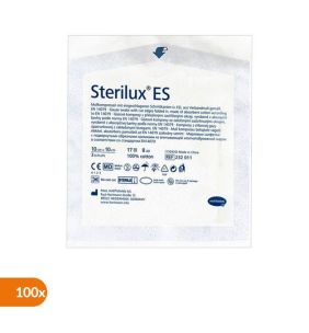 Sterilux ES, kompresy niejałowe, 17-nitkowe, 8 warstwowe, 10 cm x 10 cm,  100 szt.