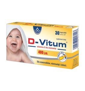 D-Vitum Witamina D dla niemowląt 400 j.m., kapsułki twist-off, 30 szt.