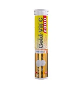 Gold-Vit C 2000, tabletki musujące, smak pomarańczowy, 20 szt.