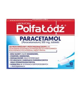 Paracetamol Polfa-Łódź, 500 mg, tabletki, 10 szt
