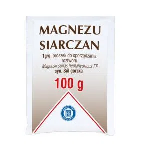 Magnezu siarczan (Magnesium sulfas), proszek do sporządzania roztworu, 100 g (Hasco)