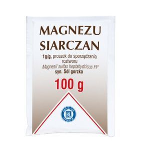 Magnezu siarczan (Magnesium sulfas), proszek do sporządzania roztworu, 100 g (Hasco)