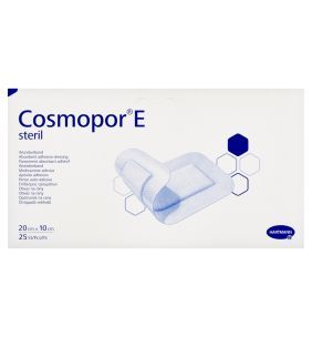 Cosmopor E, plastry opatrunkowe jałowe, 20 x 10 cm, 25 szt.