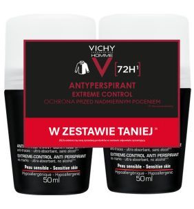 Zestaw Promocyny Vichy Homme, deo antyperspirant w kulce, 50 ml x 2 