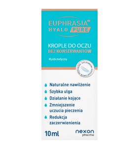 Euphrasia Hyalo Pure, krople do oczu, 10 ml