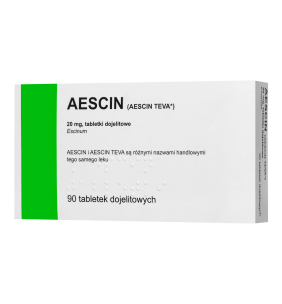 Aescin, 20 mg,tabl.dojelit.,(i.row),Delf,Czechy, 90 szt