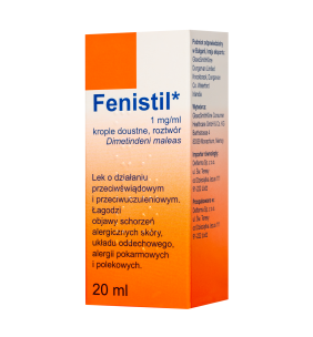 Fenistil, 1 mg/ml, krople doustne,(i.row),Delf,Bulg, 20 ml