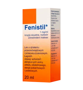 Fenistil, 1 mg/ml, krople doustne,(i.row),Delf,Bulg, 20 ml