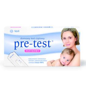 Pre-Test, test ciążowy, płytkowy, 1 szt.