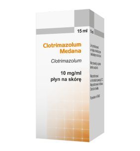 Clotrimazolum Medana, 10 mg/ml, płyn na skórę, 15 ml