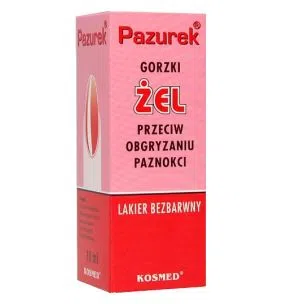 Kosmed Pazurek, gorzki żel przeciw obgryzaniu paznokci, 10 ml