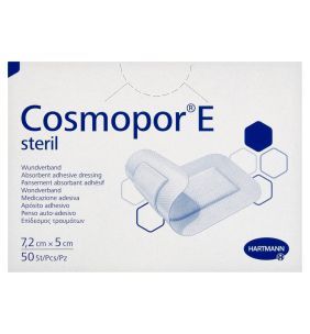 Cosmopor E, plastry opatrunkowe jałowe, 7,2 x 5 cm, 50 szt.