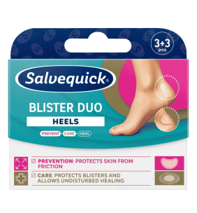 Salvequick Blister Duo Heels, plastry zapobiegawcze, ochronne,6szt