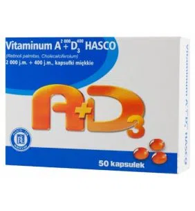 Vitaminum A+D3 Hasco, 2000 j.m. + 400 j.m., kapsułki miękkie, 50 szt.