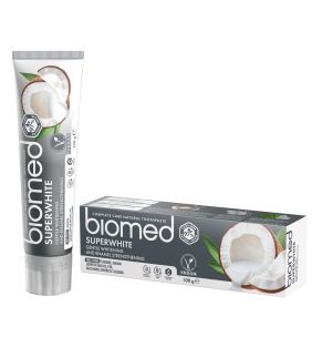 Pasta do zębów Biomed SuperWhite - delikatne wybielanie i mocne szkliwo, 100 g