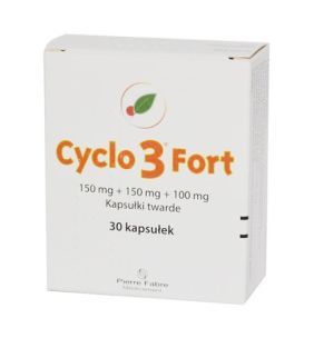 Cyclo 3 Fort, 150 mg + 150 mg + 100 mg, kapsułki twarde, 30 sztuk