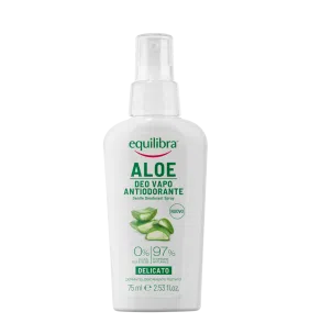 Equilibra, Aloesowy delikatny dezodorant w sprayu  z kwasem hialuronowym, 75 ml