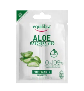 Equilibra Aloe, Aloesowa oczyszczająca maseczka do twarzy, 2 x 7,5 ml