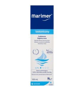 Marimer, spray oczyszczający, woda morska do nosa, roztwór izotoniczny, 100 ml