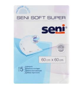 Seni Soft Super, podkłady higieniczne, 60 cm x 60 cm, 5 szt.