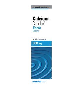 Calcium-Sandoz Forte, 500 mg, tabl.musuj.,20 szt