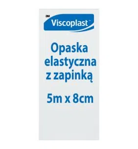 Viscoplast, opaska, elastyczna  z zapinką, 5m x 8 cm, 1 szt.