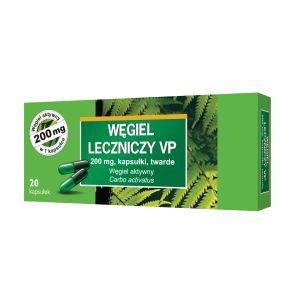 Węgiel leczniczy VP, 200 mg, kapsułki, 20 szt.