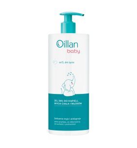 Oillan Baby, Żel do kąpieli, mycia ciała i włosów 3w1, 750 ml