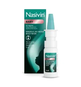 Nasivin Baby, 0,1 mg/ml, krople do nosa, 5 ml
