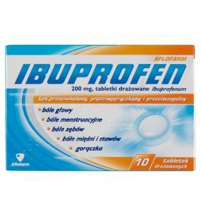 Ibuprofen, 200 mg, tabletki drażowane, 10 szt.