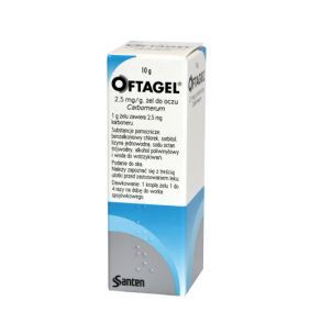 Oftagel, żel do oczu, (2,5 mg / g), 10 g