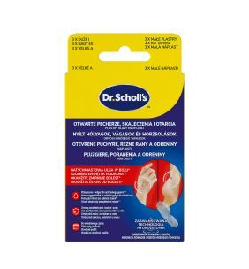 Dr.Scholl's, plastry na otwarte pęcherze, skaleczenia, otarcia, 6szt.