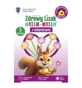 Zdrowy Lizak MniamMniam,(cytr+malin+wisn+trus+anan),5szt,PR.774/19