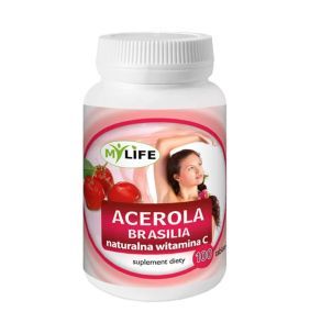 Acerola C Brasilia, naturalna witamina C, tabletki, 100 szt.